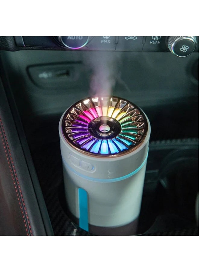 Ultrasonic Car Diffuser with Auto Shut Off Ambient Light & Quiet Mist – Portable Essential Oil Humidifier for Cars, Office, or Travel – Cup Holder Compatible & One-Touch Operation - Image 1