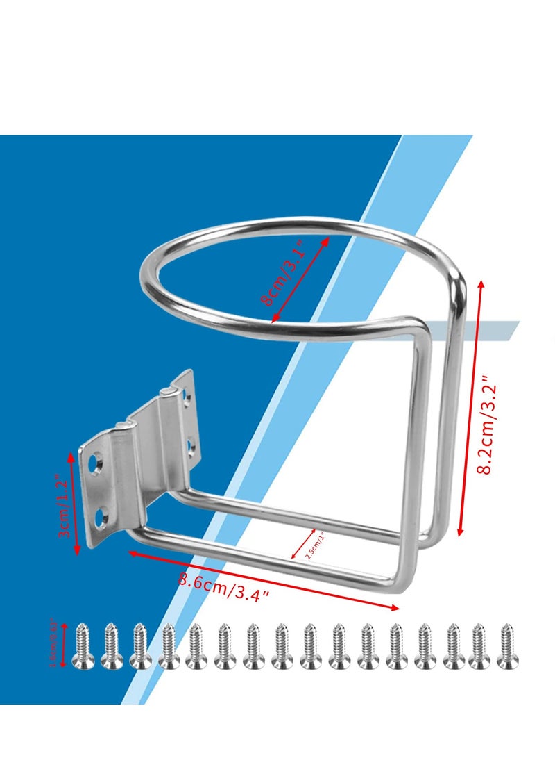 SYOSI 4 Pcs Boat Cup Holder, Stainless Steel Boat Ring Cup, Drink Holder Universal Drink Holder for Marine Yacht Truck RV Car Trailer Hardware - Image 3
