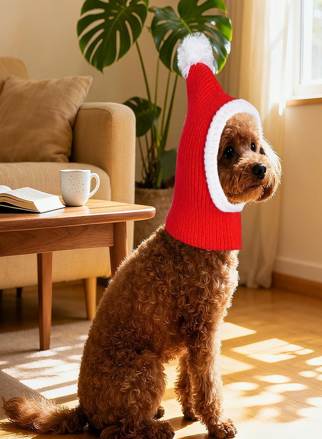Fengek Dog Winter Hat - Dog Beanie with Ear Warmers, Pet Ear Muffs & Snood Style, Winter Hats for Small & Medium Pets (Red) - Image 4