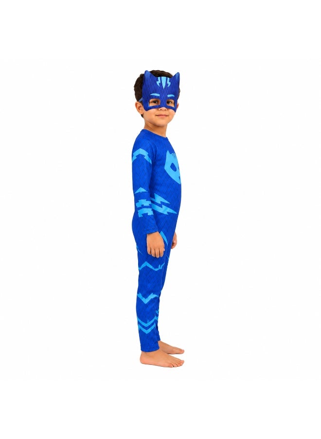 زي كات بوي التنكري للأطفال من Joy Land – بدلة PJ Masks مع قناع – زي شخصيات كرتونية للحفلات والهالوين والتنكر - Image 3