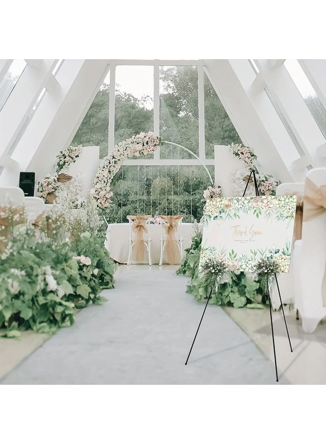 Black Foldable Portable Floor Display Stand For Wedding Banners Posters - Image 2