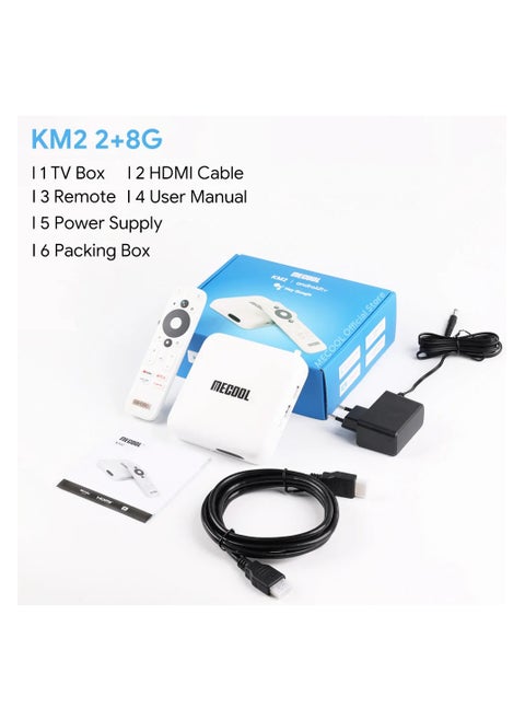Mecool Km2 plus 8G Android TV Box 4K Amlogic S905x2 2GB Ddr4 USB3.0 Spdif Ethernet WiFi Multistreamer HDR10 TvBox Home Media Player