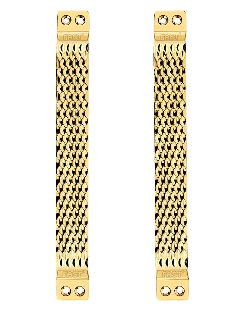 FAST DH302 High Durable Pvd Gold Front Hole Heavy Door Window Cabinet Pull Handle for Home Main Door Bed Room Door Bathroom Door and Windows Doors 08 INCH 2PCS - Image 1
