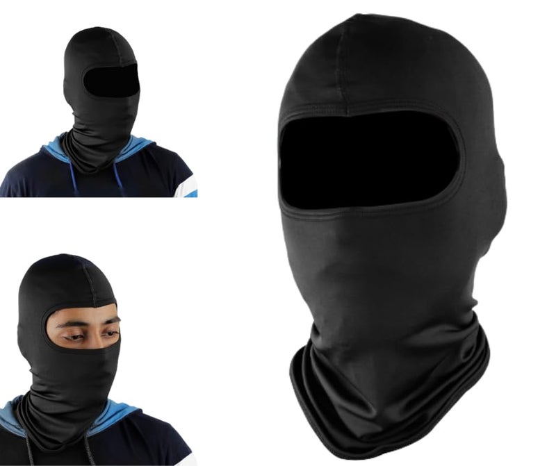 SOUL eTHICS Unisex Premium Spandex Breathable, Stretchable Full Face Mask For Winter, Dust, Cold, Protection, Bike Riding, Helmet Cap, and All Other Outdoor Activities Black, Free Size - Image 1