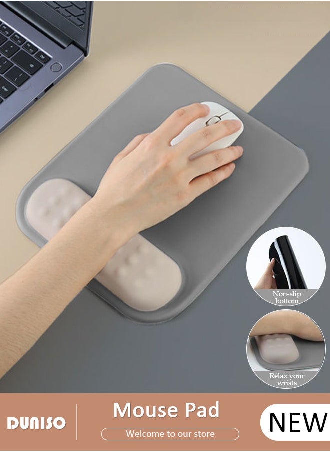 DUNISO Superfine Fiber Soft Memory Foam Ergonomic Mouse Pad with Wrist Rest Support, Comfortable Large Mouse pad with Non-Slip Base for Pain Relief Computer, Laptop, Gaming, Office, Etc (Navy Blue)  - Image 1