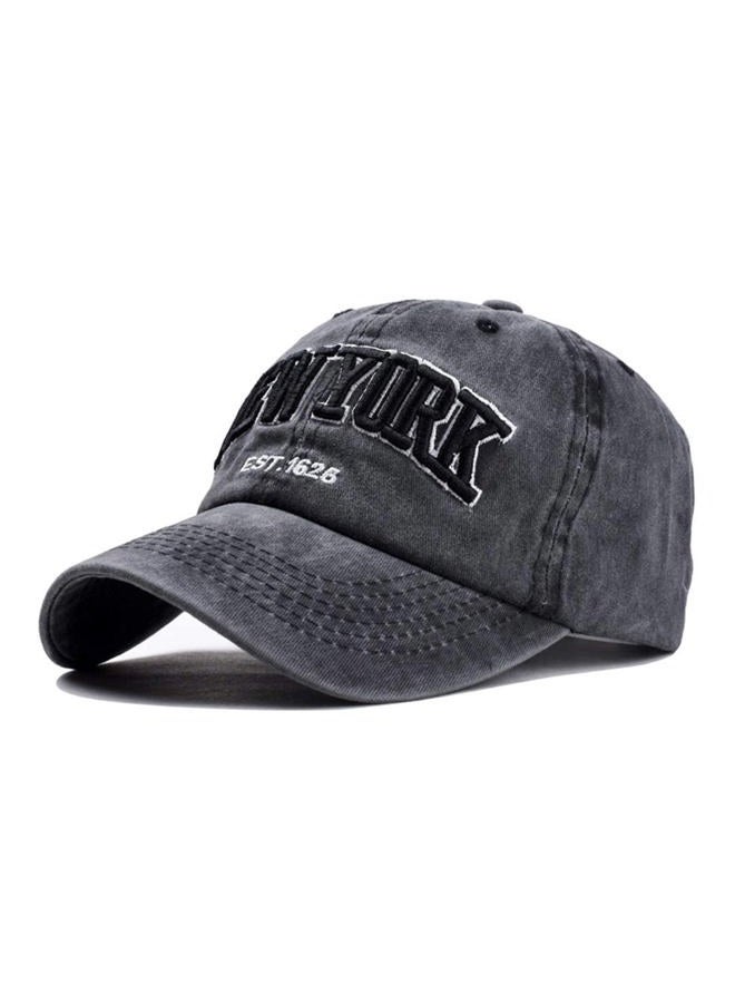 UTOWO New York Distressed Baseball Cap for Women Men, Washed Cotton Sun Dad Hat, Black, One size - Image 2