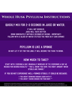 NBL Natural Whole Psyllium Husks – 454g | Soluble Fiber Supplement | 100% Pure & Natural | Supports Regularity & Digestive Wellness | 45 Servings  - Image 4