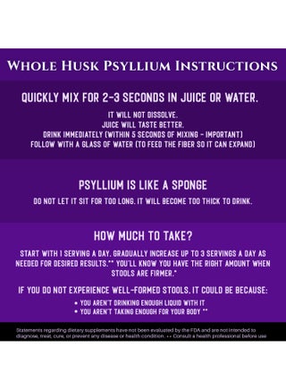 Whole Psyllium Husks – 454g | Soluble Fiber Supplement | 100% Pure & Natural | Supports Regularity & Digestive Wellness | 45 Servings - view 4