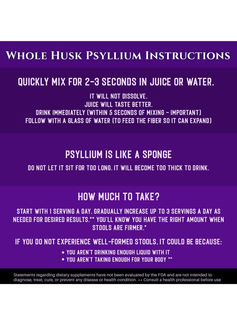 NBL Natural Whole Psyllium Husks – 454g | Soluble Fiber Supplement | 100% Pure & Natural | Supports Regularity & Digestive Wellness | 45 Servings  - Image 4