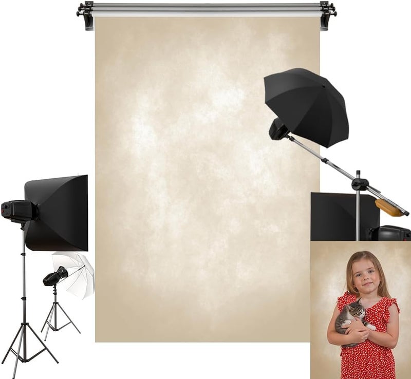 Kate 5x7ft/1.5x2.2m Light Yellow Backdrop Little Brown Gold Abstract Texture Portrait Photography Backgrounds Photo Studio Props - Image 1
