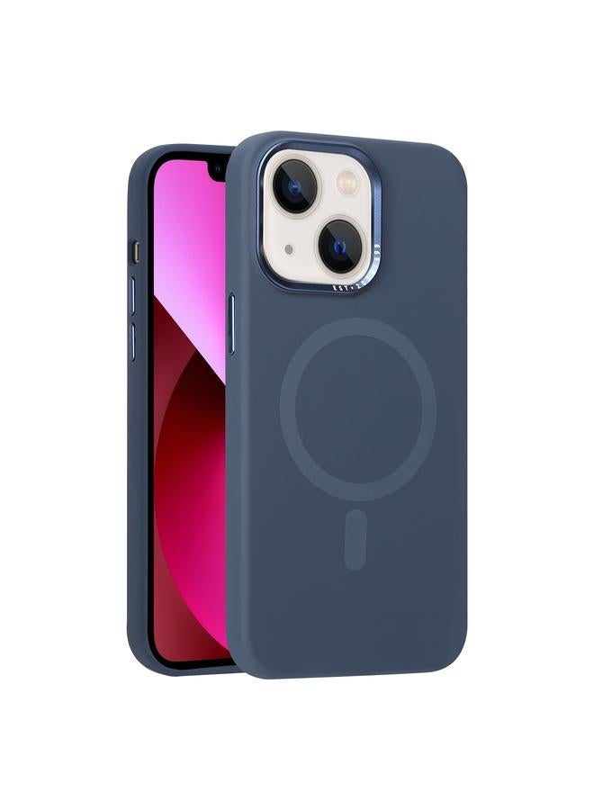 The Bros Case Cover For iPhone 13 Metal Lens Frame Liquid Silicone MagSafe Phone Case Cover