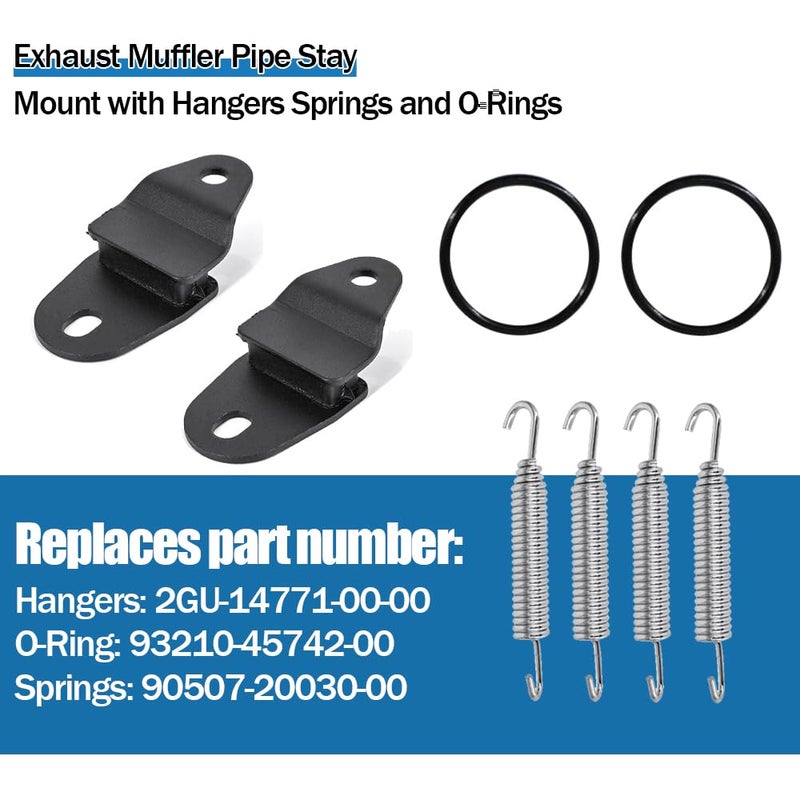 CULMKARI Exhaust Muffler Pipe Stay Mount with Hangers Springs and O-Rings Fits for Yamaha Banshee 350 YFZ350 1987-2006 - Image 3