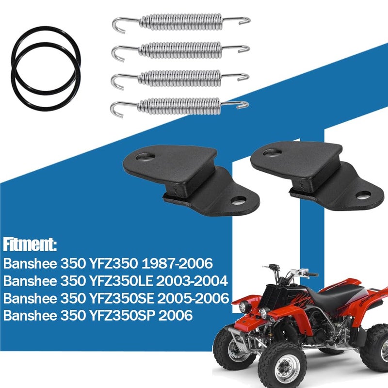 CULMKARI Exhaust Muffler Pipe Stay Mount with Hangers Springs and O-Rings Fits for Yamaha Banshee 350 YFZ350 1987-2006 - Image 2
