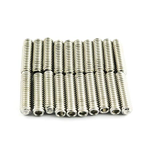 Pro Bamboo Kitchen 20PCS 1/4-20x1" Hexagon Hex Socket Set Screws 304 Stainless Steel Full Thread Cup Point Grub Screws - Image 1