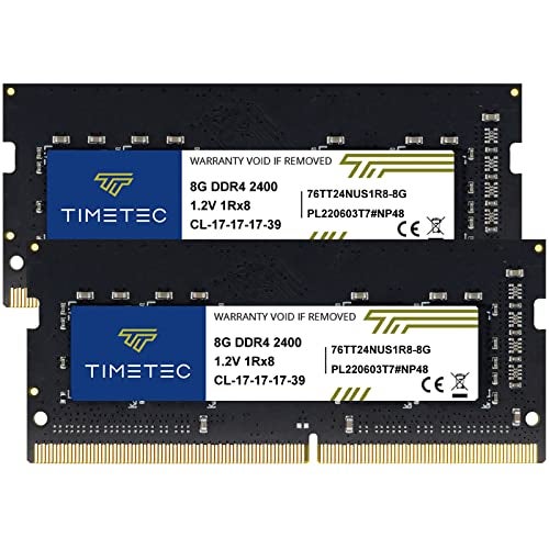 Timetec تيمتيك 16 جيجابايت كيت (2x8 جيجابايت) DDR4 2400 ميجاهرتز PC4-19200 غير متوازن غير مخزن 1.2 فولت CL17 1Rx8 مرتبة واحدة 260 دبوس SODIMM ترقية ذاكرة الكمبيوتر المحمول - Image 1