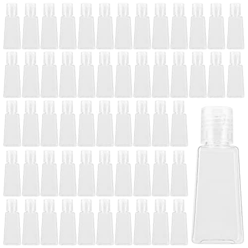 SINJEUN 120 Pieces 1oz30ml Clear Plastic Empty Bottles with Flip Cap Empty Squeeze Bottles Mini PET Clear Refillable Travel Containers for Shampoo Toners Lotions Creams