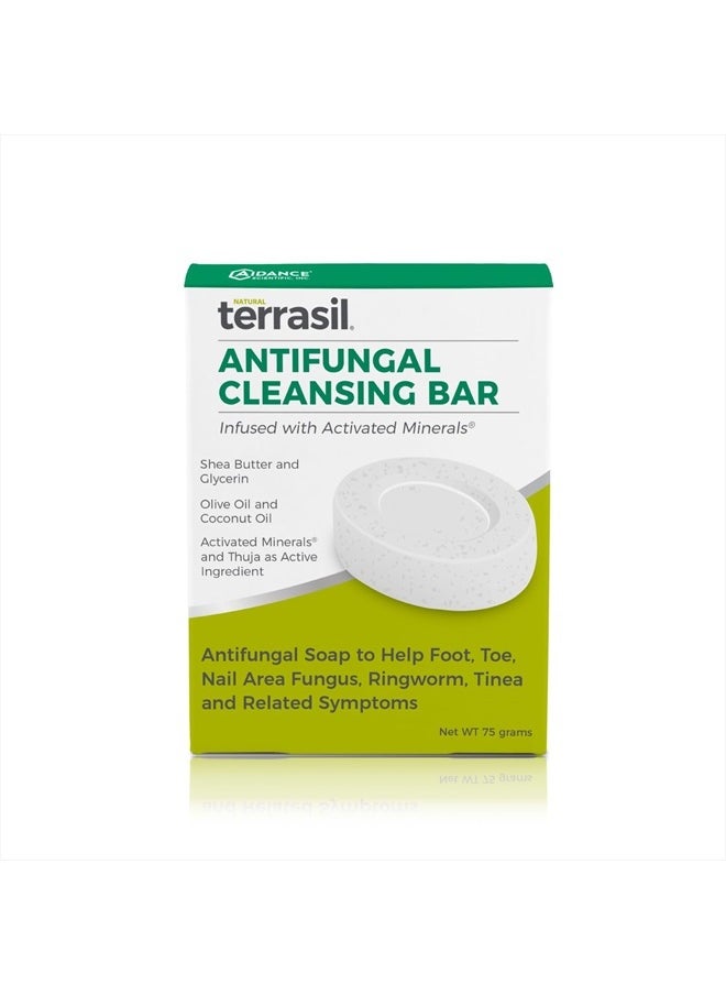 Terrasil Antifungal Soap, Care & Relief of Jock Itch, Athletes Foot, Yeast Infection, Ringworm & Tinea Symptoms - Natural, Dermatologist Tested (75gm)  - Image 1