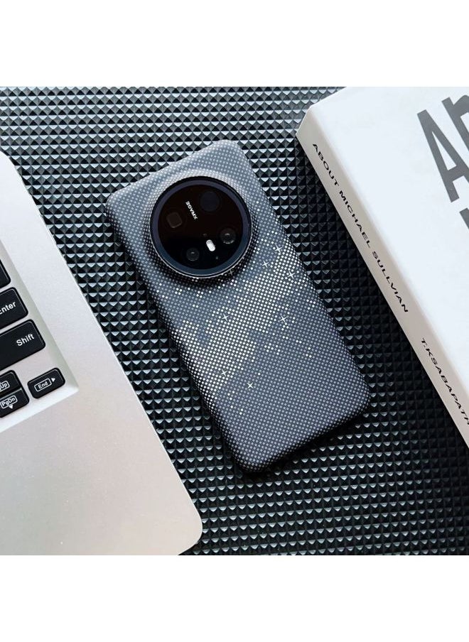 حافظة هاتف مغناطيسية من ألياف الكربون لهاتف HuaweiMate70pro P70 Kevlar Frosted Magic7p - اللون: Starry Sky Black - النماذج القابلة للتطبيق: Honor Magic7
