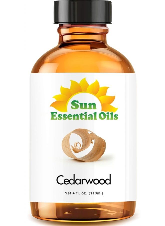 Sun Essential Oils 4oz - Cedarwood Essential Oil - 4 Fluid Ounces - Image 1