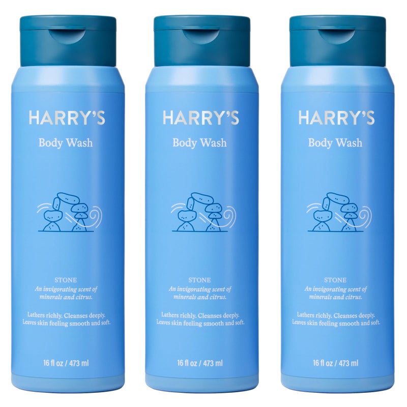 Harry's Men's Body Wash Shower Gel - Stone, 16 Fl Oz (Pack of 3) - Image 1