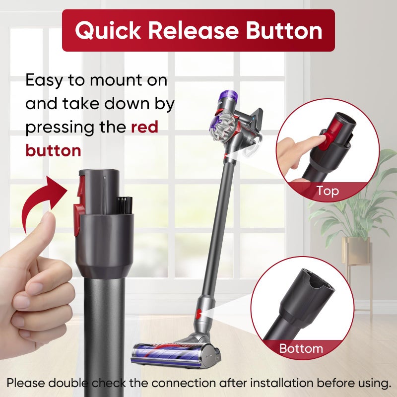 LBLVBNEWD Replacement Wand Quick Release Wand Compatible with Dyson V7 V8 V10 V11 V15 Stick Vacuum Cleaners, Extension Vacuum Replacement Parts, Gray - Image 3