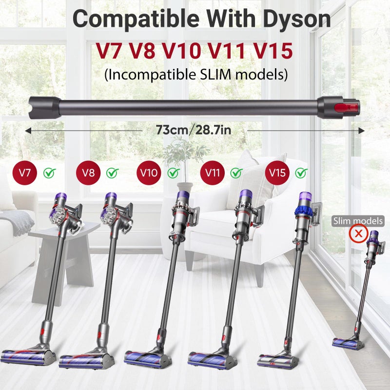 LBLVBNEWD Replacement Wand Quick Release Wand Compatible with Dyson V7 V8 V10 V11 V15 Stick Vacuum Cleaners, Extension Vacuum Replacement Parts, Gray - Image 2
