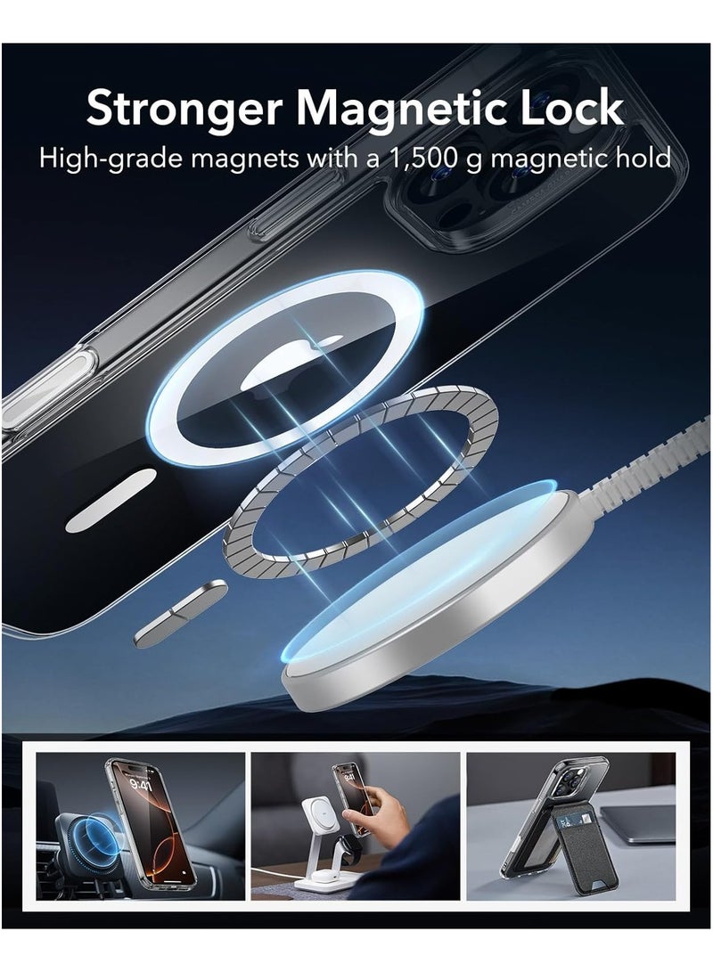 حافظة لهاتف آيفون 16 مع زر تحكم بالكاميرا ، متوافقة مع ماجسيف ، حماية من الدرجة العسكرية مقاومة للصدمات ، حافظة هاتف مغناطيسية لهاتف آيفون 16 بلس ، واضحة - Image 4