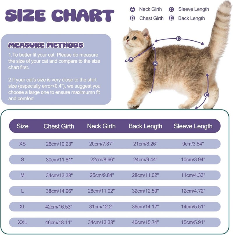 ADNIKIA Cat Pajamas for Cats Only, Sticky Hair Cat Clothes, Sphynx Hairless Cats Sweater, Recovery Suit After Surgery, Prevent Lost Hair Kitten Onesie Shirts Costumes Outfits for Pet - Image 4