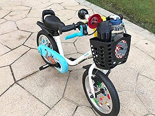 YL traV سلة دراجة YL traV للأطفال دراجة ثلاثية العجلات سكوتر دراجة توازن (أسود) - Image 5