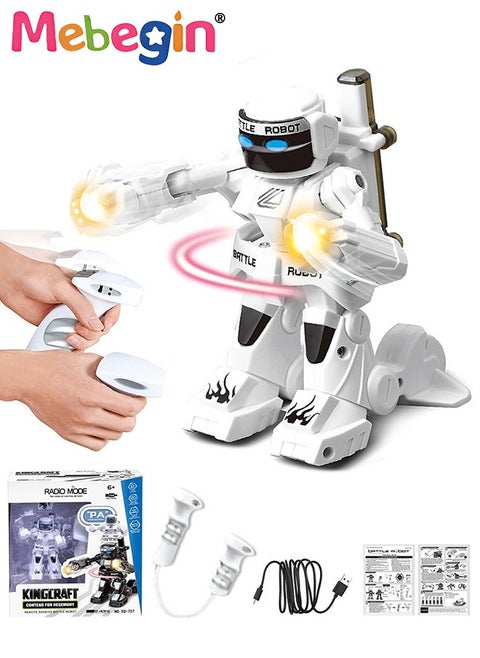 Remote Control Robots Toy with Light and Sounds, Fun Robot Battling Toys with Cool Appearance, RC Robot with 2.4GHz Remote Controller, Creative Fighting Games, Ideal Gift for Kids Aged 6+