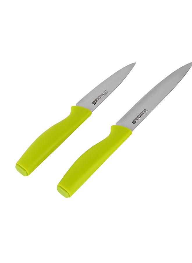 Royalford 2pcs Knife with Cutting Board RF12468 Includes 5" Utility Knife, 3.5" Paring Knife and PP Chopping Board Extra Sharp Stainless Steel Blade, Ergonomic, Anti-Slip Handle, Dishwasher Safe Multicolor - Image 2