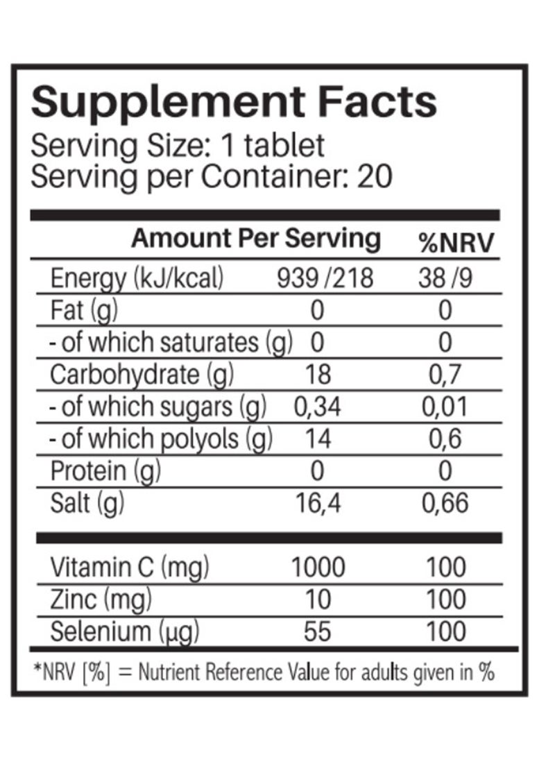 SUNSHINE NUTRITION Kids Effervescent Tablets Food Supplement Infused With 10 Essential Vitamin And Minerals Raspberry Flavour- 20 Tablets 80G - Image 2