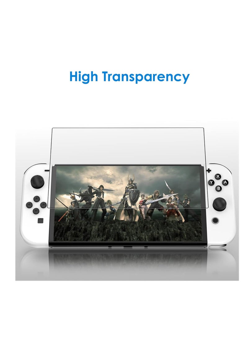 Screen Protector Film Compatible with Nintendo Switch (OLED Model) 2021 Version, 7 Inches, Tempered Glass