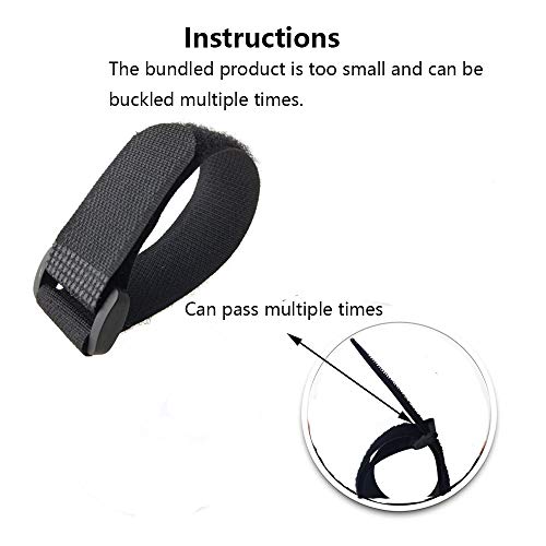 Tangser [16 Pack] Cable Straps 12 inch, Reusable Fastening Cable Ties Set, Adjustable Multipurpose Hook and Loop Securing Cinch Straps for Cord Management (1 inch Wide) by Tangser - Image 4