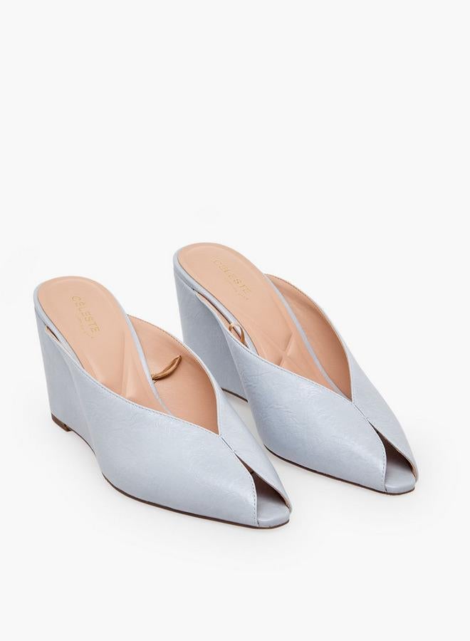 Celeste Women Crinkle Textured Wedge Heel Shoes - Image 1