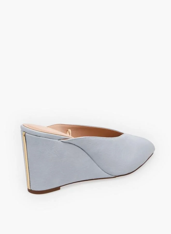 Celeste BLUE Women Crinkle Textured Wedge Heel Shoes for Women | Best Price UAE
