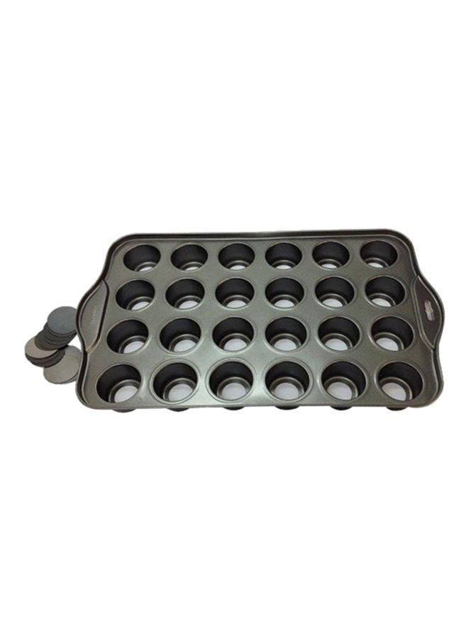 NIBEMINENT 24-Cup Mini-Cheesecake Pan Grey Standard - Image 1