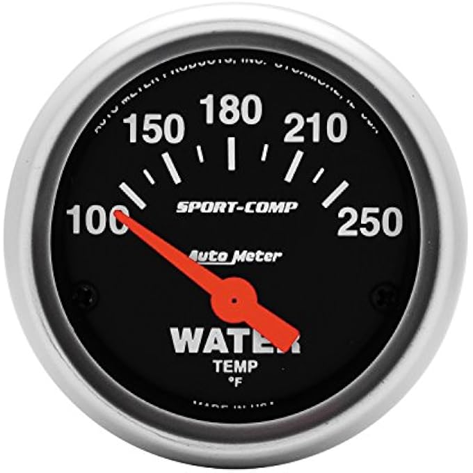3337 SportComp Electric Water Temperature Gauge Regular 23125 In
