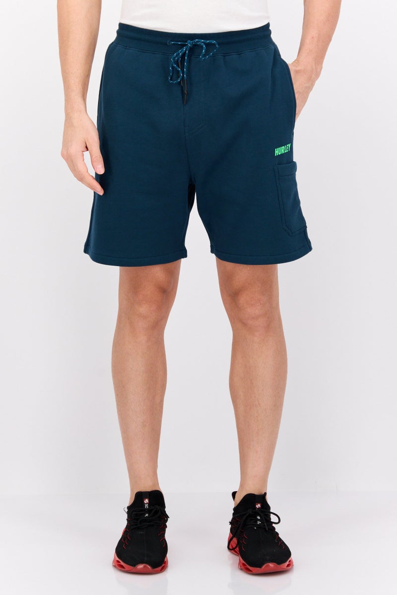 Hurley Men Sportswear Fit Training Shorts, Teal Green - Image 1
