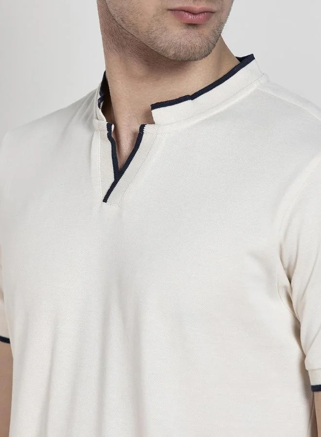 Dennis Lingo Dennis Lingo Mandarin Neck Short Sleeves T-Shirt