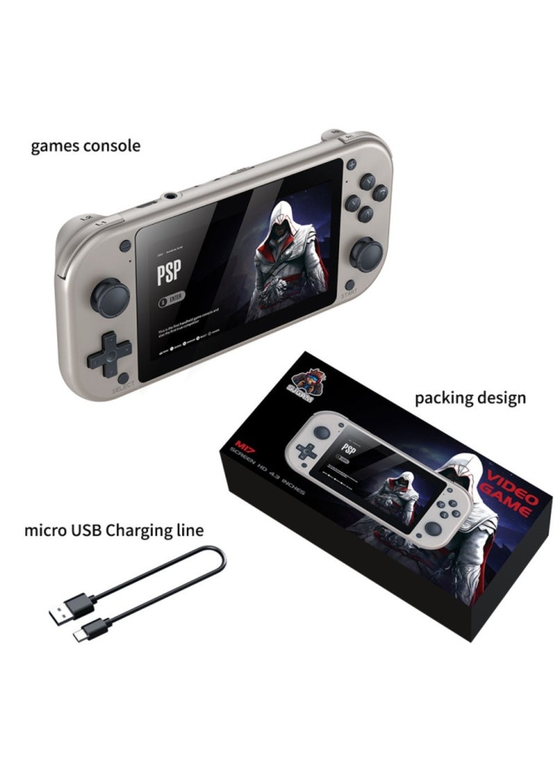 M17 Retro game console, Handheld gaming device, Portable gaming console, HD 4.3inch screen, M17 gaming console, Wi-Fi enabled, 20000 classic games, Quad core processor, Children's gift - Image 2