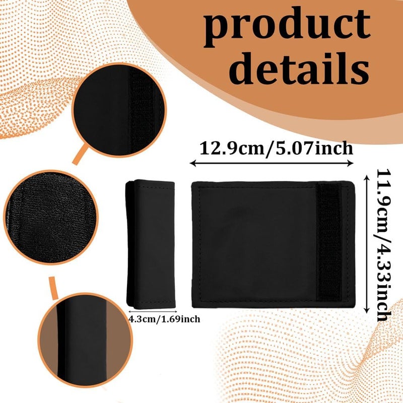 HEVLE 2PCS Car Inside Door Handle Protector, Car Handle Protector, Leather Anti-Scratch Car Handle Cover for Car Decorations, Universal Car Accessories Fits Car (Black) - Image 2
