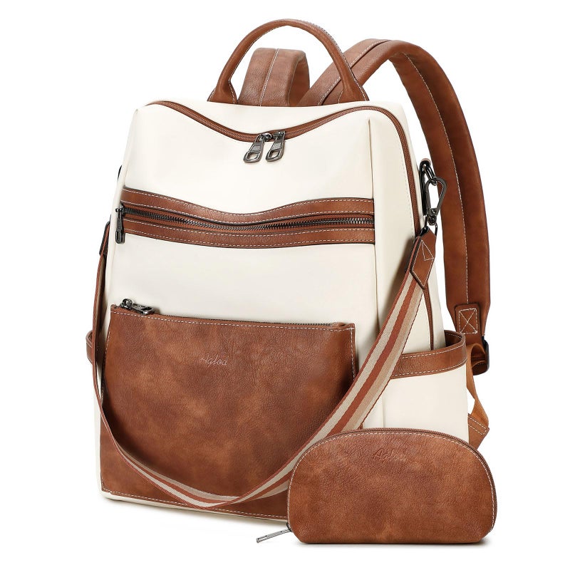 AGLOD Vegan Leather Laptop Backpack for Women 15.6 Inch Work Backpack Purse for Travel College - Image 1