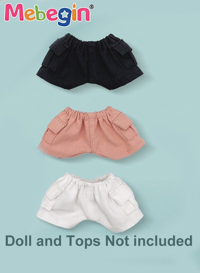 MEBEGIN Labubu Clothes,3 Pcs Pants for Doll (Not Include Doll), Pants Set for 17cm Accessories Suit, Cute Clothes for Dress up Unique Style,Adorable Outfit Set for 17cm - Image 2