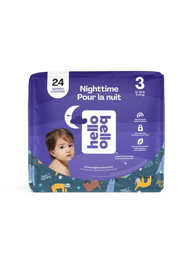 Hello Bello Premium Overnight Baby Diapers Size 3, 24 Count, Unisex, Ultra Absorbent and Soft Disposable Diapers for Babies and Toddlers - Image 1