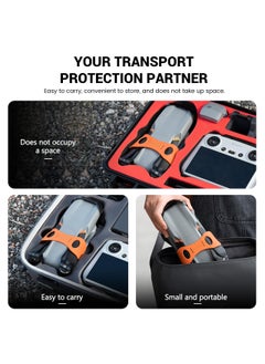 Y&D Propeller Holder for DJI Air 3 Accessories, Guard Strap Drone Propellers,Protector Stabilizer and Propellers Fixator(Upgrade-Orange)  - Image 4