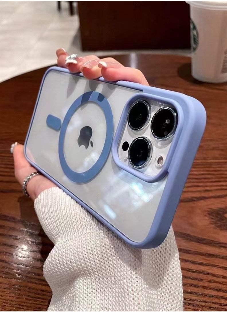 LEEKA - iphone case Matte Grip Stylish Blue Luxury Super Protective High End Shock Proof TPU Back Cover New 2024 Design for apple iPhone - Image 1