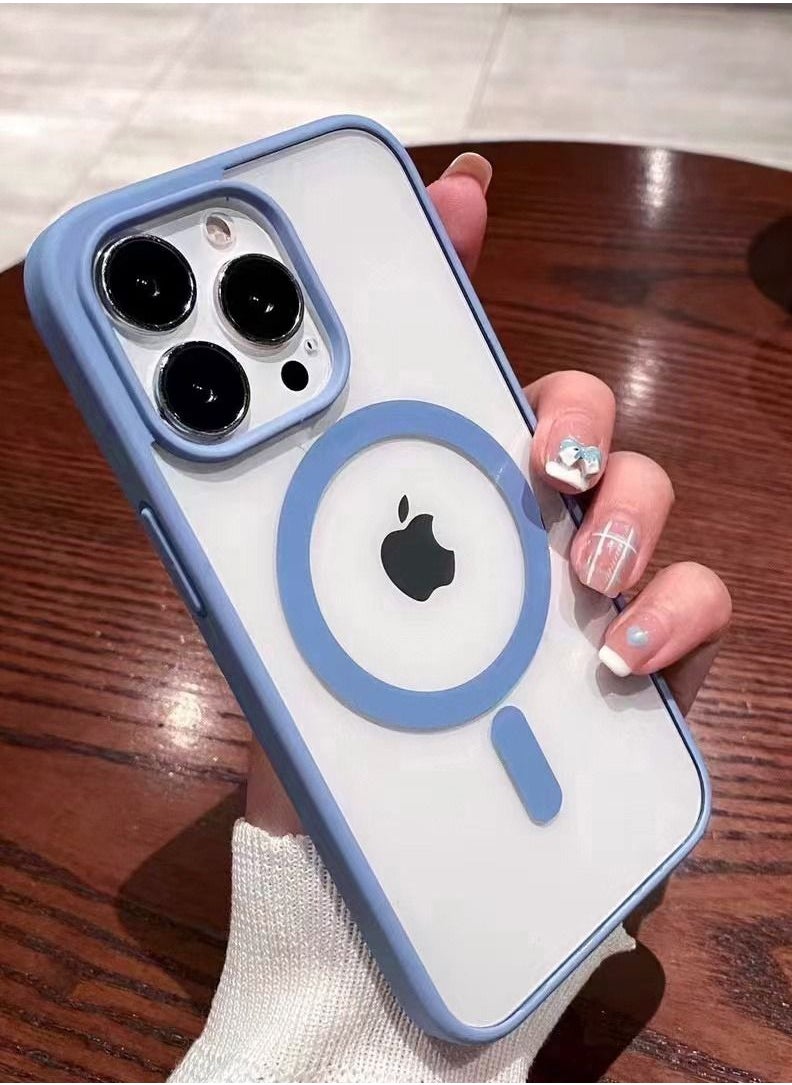 LEEKA - iphone case Matte Grip Stylish Blue Luxury Super Protective High End Shock Proof TPU Back Cover New 2024 Design for apple iPhone - Image 1