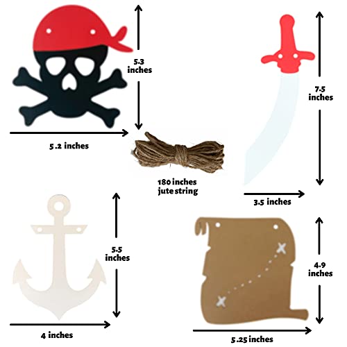 Pinfliers 3rd,4th,5th Birthday Theme Decoration for Boys,Kids,Girls/Paper Bunting Flags for Decorations,Banner,Streamers,Pennants/Wall,Backdrop Buntings Décor/Kit of 16 Pirate Pcs/Multicolor/71 inch - Image 3