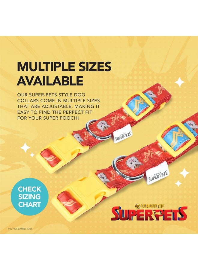 DC Comics DC Comics League of Super-Pets PB Wonder Woman Dog Collar, Large | Officially Licensed DC League of Super-Pets PB Dog Collar | Large Dog Collar DC Wonder Woman Style with D-Ring for Leash - Image 4